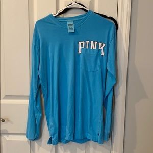 Baby blue PINK long sleeve tee